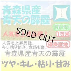 画像1: 青森県田舎館村産青天の霹靂（減農薬）　令和５年産１等米・特Ａ米 お試し米２合（３００ｇ）×２ 全国送料無料！ネコポス便（ポスト投函）！