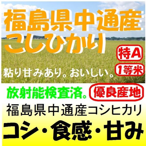 画像1: 福島県中通産コシヒカリ　令和６年産１等米　３０ｋｇ玄米 (1)