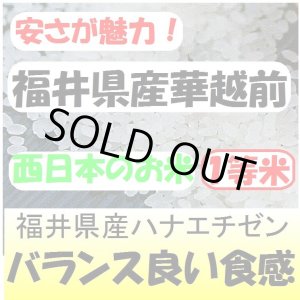 画像: 福井県産ハナエチゼン　令和６年産新米１等米　３０ｋｇ玄米