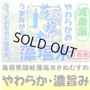 画像: 島根県隠岐藻塩米きぬむすめ（減農薬）　令和５年産１等米・特Ａ米　３０ｋｇ玄米