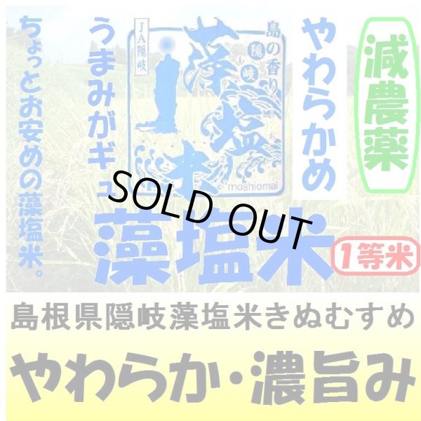 画像1: 島根県隠岐藻塩米きぬむすめ（減農薬）　令和５年産１等米・特Ａ米　１０ｋｇ (1)