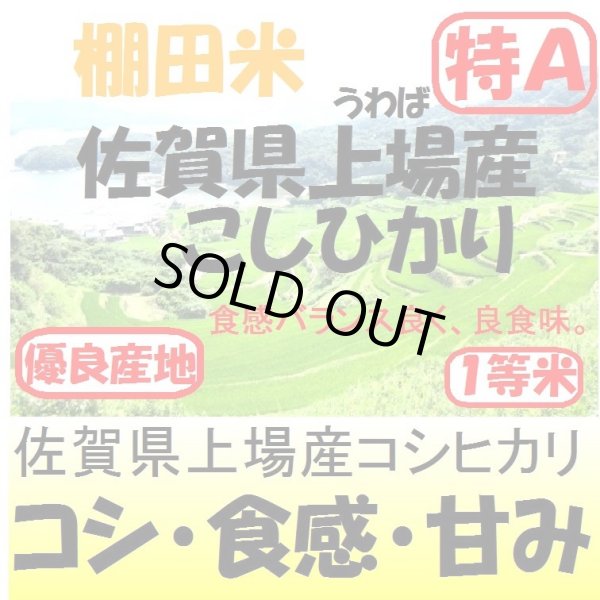 画像1: 佐賀県上場産コシヒカリ（棚田米）　令和６年産１等米　３０ｋｇ玄米 (1)