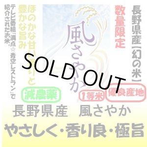 画像: 長野県産　風さやか（減農薬）　令和６年産１等米 お試し米２合（３００ｇ）×２ 全国送料無料！メール便（ポスト投函）！