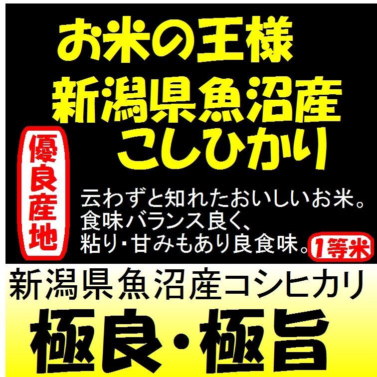 新潟県魚沼産コシヒカリ 令和５年産１等米・特Ａ米 １０ｋｇ - 米専門